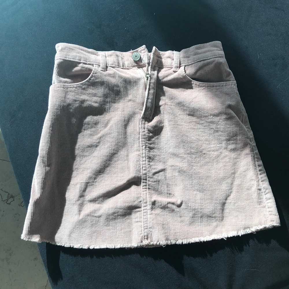 Brand new brandy Melville baby pink corduroy skirt